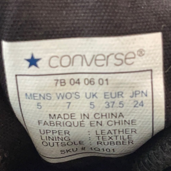 VINTAGE RARE Converse All Star 1Q101 Suede Leather Hi Sneakers sz 7 women - Picture 11 of 16